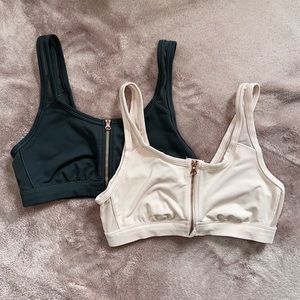 aerie zipper bralettes